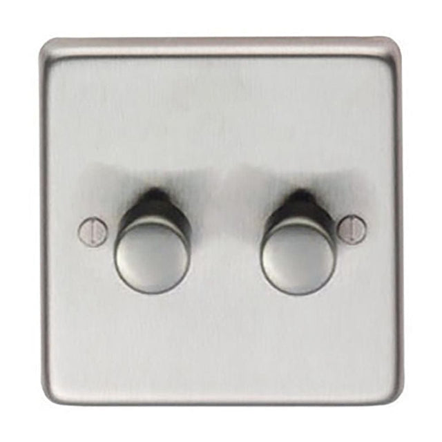 From The Anvil Electrical Satin Stainless Steel / Double LED Dimmer Switch From The Anvil - SSS Double LED Dimmer Switch