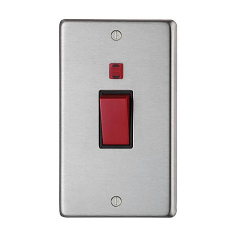 From The Anvil Electrical Satin Stainless Steel / Cooker Switch From The Anvil - SSS Double Plate Cooker Switch
