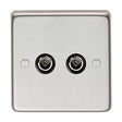 From The Anvil Electrical Satin Stainless Steel / TV From The Anvil - SSS Double TV Socket