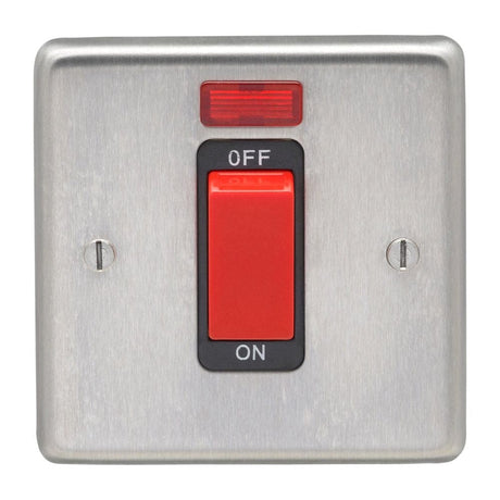 From The Anvil Electrical Satin Stainless Steel / Cooker Switch From The Anvil - SSS Single Plate Cooker Switch