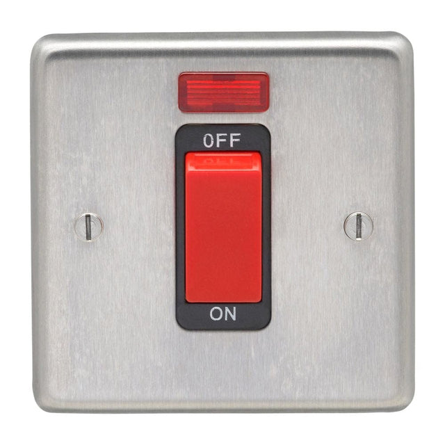 From The Anvil Electrical Satin Stainless Steel / Cooker Switch From The Anvil - SSS Single Plate Cooker Switch
