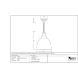 From The Anvil Electrical Accent / Ceiling Pendants From The Anvil - White Gloss Brindley Pendant in Bluff