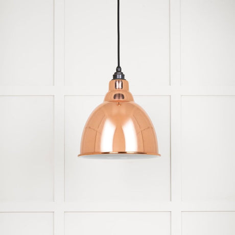 From The Anvil Electrical Accent / Ceiling Pendants From The Anvil - White Gloss Brindley Pendant in Copper
