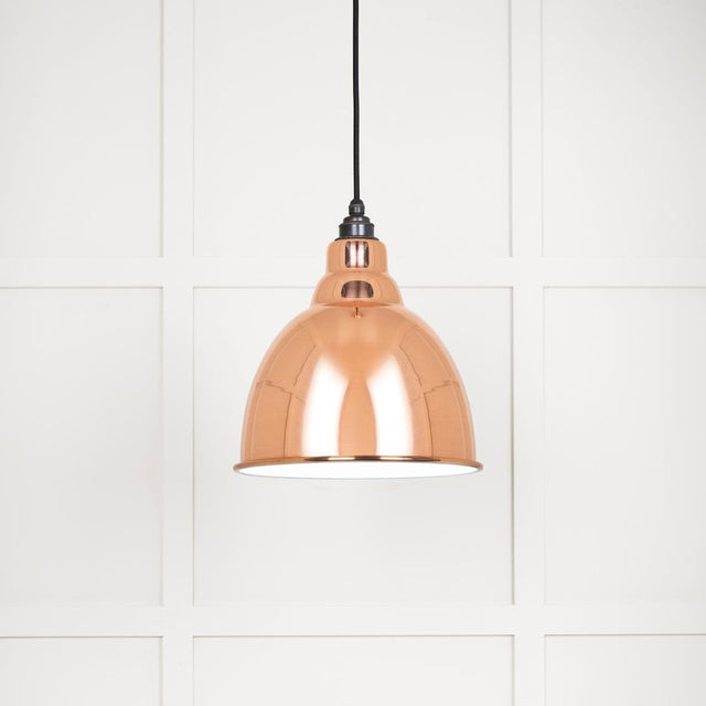 From The Anvil Electrical Accent / Ceiling Pendants From The Anvil - White Gloss Brindley Pendant in Copper