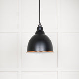 From The Anvil Electrical Accent / Ceiling Pendants From The Anvil - White Gloss Brindley Pendant in Elan Black