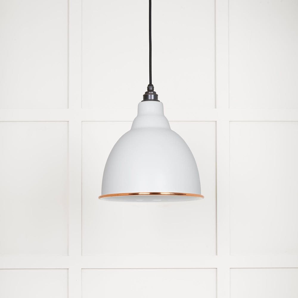 From The Anvil Electrical Accent / Ceiling Pendants From The Anvil - White Gloss Brindley Pendant in Flock