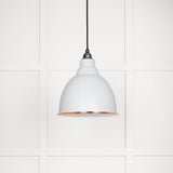 From The Anvil Electrical Accent / Ceiling Pendants From The Anvil - White Gloss Brindley Pendant in Flock