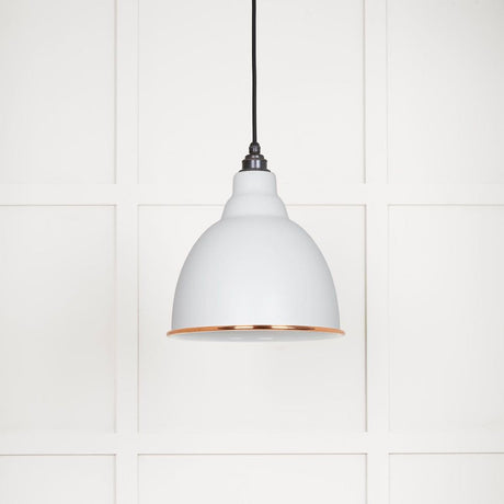 From The Anvil Electrical Accent / Ceiling Pendants From The Anvil - White Gloss Brindley Pendant in Flock
