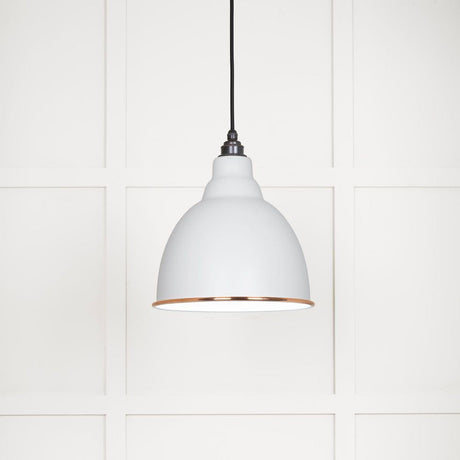 From The Anvil Electrical Accent / Ceiling Pendants From The Anvil - White Gloss Brindley Pendant in Flock