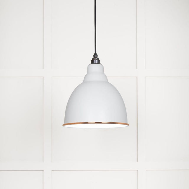 From The Anvil Electrical Accent / Ceiling Pendants From The Anvil - White Gloss Brindley Pendant in Flock
