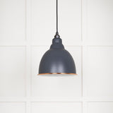From The Anvil Electrical Accent / Ceiling Pendants From The Anvil - White Gloss Brindley Pendant in Slate