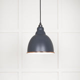 From The Anvil Electrical Accent / Ceiling Pendants From The Anvil - White Gloss Brindley Pendant in Slate