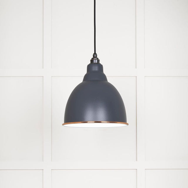 From The Anvil Electrical Accent / Ceiling Pendants From The Anvil - White Gloss Brindley Pendant in Slate