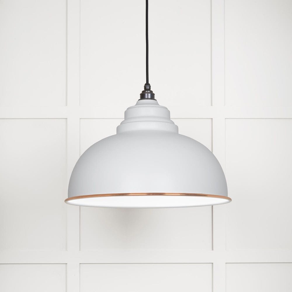 From The Anvil Electrical Accent / Ceiling Pendants From The Anvil - White Gloss Harborne Pendant in Flock