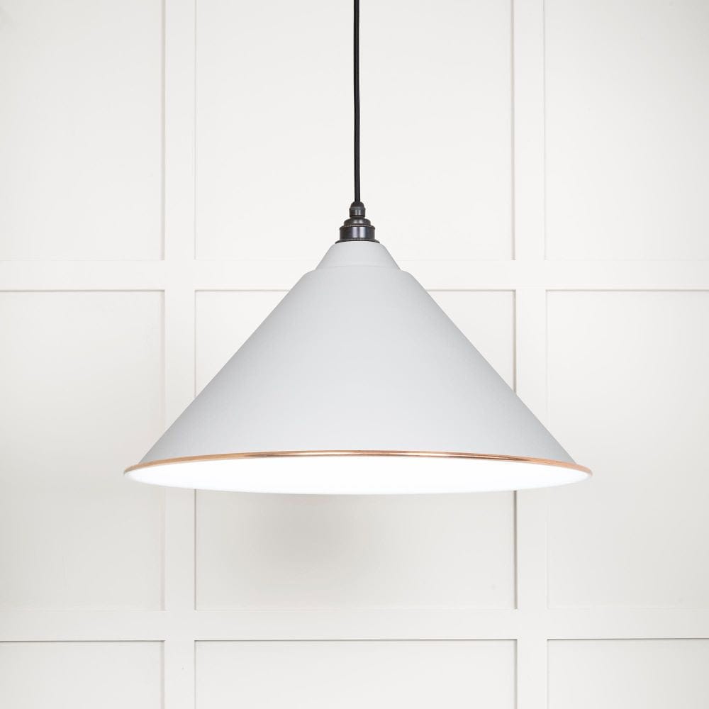 From The Anvil Electrical Accent / Ceiling Pendants From The Anvil - White Gloss Hockley Pendant in Flock