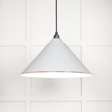 From The Anvil Electrical Accent / Ceiling Pendants From The Anvil - White Gloss Hockley Pendant in Flock