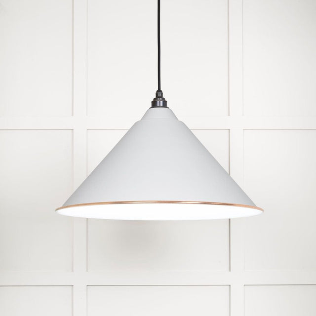 From The Anvil Electrical Accent / Ceiling Pendants From The Anvil - White Gloss Hockley Pendant in Flock