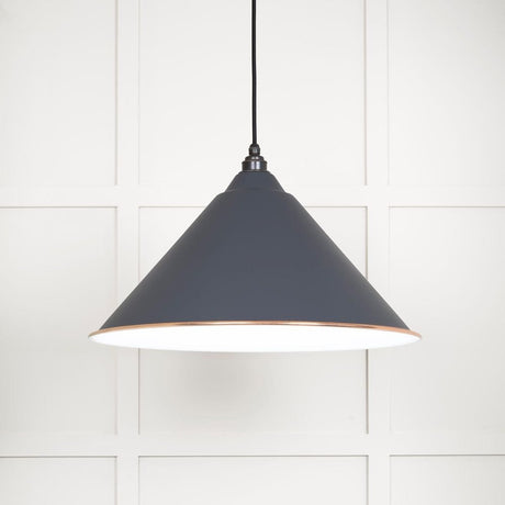 From The Anvil Electrical Accent / Ceiling Pendants From The Anvil - White Gloss Hockley Pendant in Slate