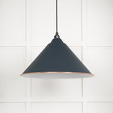 From The Anvil Electrical Accent / Ceiling Pendants From The Anvil - White Gloss Hockley Pendant in Soot