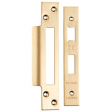 This is an image of a Eurospec - Architectural Sashlock Forend & Strike Pack - Satin Brass that is availble to order from Trade Door Handles in Kendal.