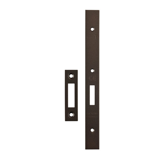 High quality image of Eurospec - Din Deadlock Forend & Strike Pack | Sku. fsf5015mbrz | Trade Door Handles, Kendal.
