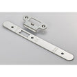 This is an image of a Eurospec - Forend Strike & Fixing Pack To Suit Din Latch-Bright Stainless Steel- that is availble to order from Trade Door Handles in Kendal.