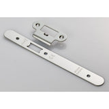 High quality image of Eurospec - Forend Strike & Fixing Pack To Suit Din Latch-Bright Stainless Steel- | Sku. fsf5016bss-r | Trade Door Handles, Kendal.