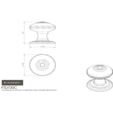Finger Tip Design Cabinet Hardware Satin Nickel / Cabinet Knobs / 42mm Dia. FTD - Anderson Knob 42mm - Satin Nickel