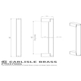 Finger Tip Design Cabinet Hardware Satin Nickel/Stainless Steel / Cabinet Pull Handles / 448mm c/c FTD - Bar Handle 448mm - Satin Nickel/Stainless Steel