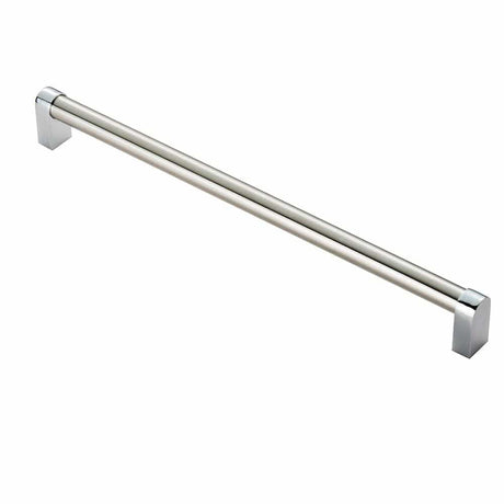 Finger Tip Design Cabinet Hardware Satin Nickel/Polished Chrome / Cabinet Pull Handles / 320mm c/c FTD - Bauhaus Handle 320mm - Satin Nickel/Polished Chrome