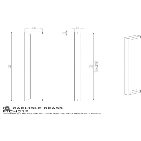 Finger Tip Design Cabinet Hardware Polished Chrome / Cabinet Pull Handles FTD - Block Handle - Polished Chrome