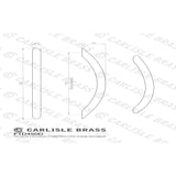 Finger Tip Design Cabinet Hardware Polished Chrome / Cabinet Pull Handles / 192mm c/c FTD - Bow Handle 192mm - Polished Chrome
