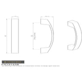 Finger Tip Design Cabinet Hardware Satin Nickel / Cabinet Pull Handles / 128mm c/c FTD - Bridge Handle 128mm - Satin Nickel