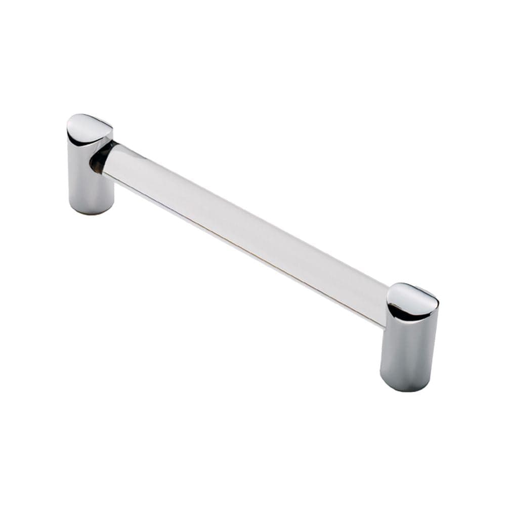 Finger Tip Design Cabinet Hardware Acrylic Clear Chrome / Cabinet Pull Handles / 160mm c/c FTD - Clear Acrylic Bar Handle 160mm - Acrylic Clear Chrome
