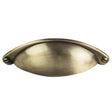 Finger Tip Design Cabinet Hardware Antique Burnished Brass / Cabinet Cup Pulls FTD - Cup Pattern Handle 64mm - Antique Burnished Brass