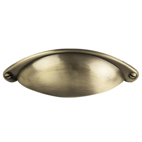 Finger Tip Design Cabinet Hardware Antique Burnished Brass / Cabinet Cup Pulls FTD - Cup Pattern Handle 64mm - Antique Burnished Brass