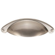 Finger Tip Design Cabinet Hardware Satin Nickel / Cabinet Cup Pulls FTD - Cup Pattern Handle 64mm - Satin Nickel