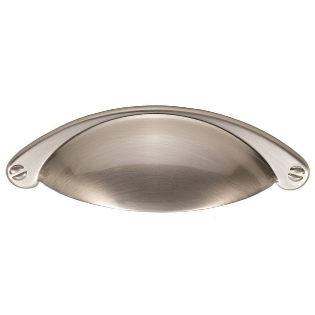 Finger Tip Design Cabinet Hardware Satin Nickel / Cabinet Cup Pulls FTD - Cup Pattern Handle 64mm - Satin Nickel