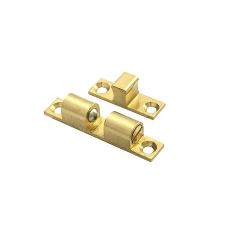 Finger Tip Design Cabinet Hardware Self Colour Brass / Double Ball Catch FTD - Double Ball Catch - Self Colour