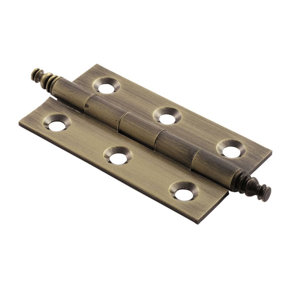 Finger Tip Design Hinges Antique Brass / 2.5" (64mm) / Finial FTD - Finial Cabinet Hinge 64 x 35mm - Antique Brass