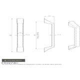 Finger Tip Design Cabinet Hardware Satin Nickel / Cabinet Pull Handles / 160mm c/c FTD - Halcyon Handle 160mm - Satin Nickel