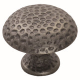 Finger Tip Design Cabinet Hardware Antique Steel / Cabinet Knobs / 38mm Dia. FTD - Hammered Finish Knob 38mm - Antique Steel