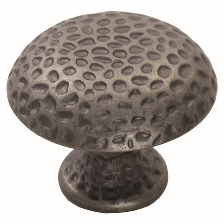 Finger Tip Design Cabinet Hardware Antique Steel / Cabinet Knobs / 38mm Dia. FTD - Hammered Finish Knob 38mm - Antique Steel