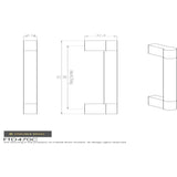 Finger Tip Design Cabinet Hardware Satin Nickel/Polished Chrome / Cabinet Pull Handles / 160mm c/c FTD - Keyhole Handle 160mm - Satin Nickel/Polished Chrome