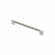 Finger Tip Design Cabinet Hardware Satin Nickel/Polished Chrome / Cabinet Pull Handles / 224mm c/c FTD - Keyhole Handle 224mm - Satin Nickel/Polished Chrome
