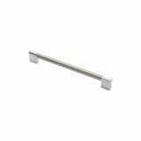 Finger Tip Design Cabinet Hardware Satin Nickel/Polished Chrome / Cabinet Pull Handles / 224mm c/c FTD - Keyhole Handle 224mm - Satin Nickel/Polished Chrome