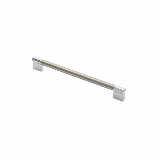 Finger Tip Design Cabinet Hardware Satin Nickel/Polished Chrome / Cabinet Pull Handles / 224mm c/c FTD - Keyhole Handle 224mm - Satin Nickel/Polished Chrome