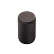 Finger Tip Design Cabinet Hardware Matt Black / Cabinet Knobs / 18mm Dia. FTD - Knurled Knob - Matt Black