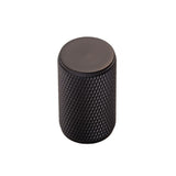 Finger Tip Design Cabinet Hardware Matt Black / Cabinet Knobs / 18mm Dia. FTD - Knurled Knob - Matt Black