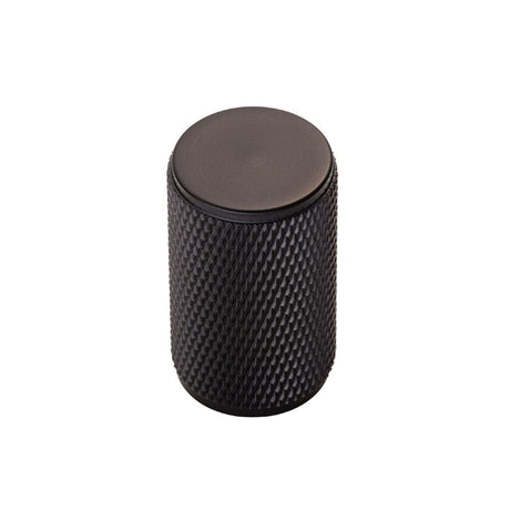 Finger Tip Design Cabinet Hardware Matt Black / Cabinet Knobs / 18mm Dia. FTD - Knurled Knob - Matt Black